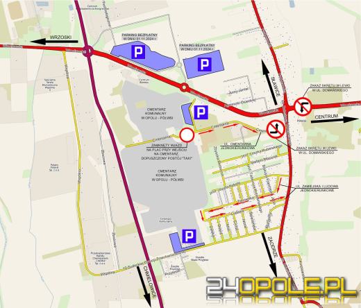 Wszystkich Świętych 2025: zmiany w organizacji ruchu przy cmentarzu na Półwsi
