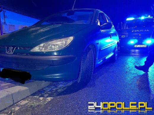 Peugeot bez badań, kierowca bez uprawnień ale z promilami-  nocna interwencja policji w Kluczborku