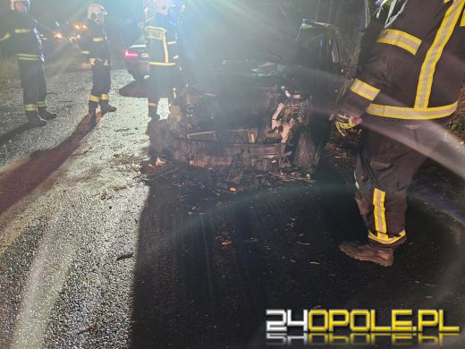 Wypadek w Dąbrówce Łubniańskiej. Kierowca trafił do szpitala