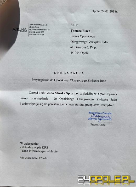 Kto blokuje Wiktora? Poważne zarzuty wobec opolskiego związku judo