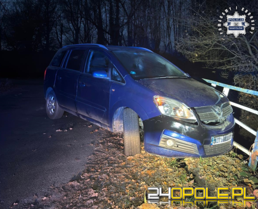 Pijany kierowca uderzył w bariery, a uciekając, schował się w rowie