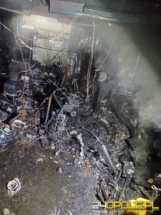 Pożar garażu blaszanego w Dziergowicach