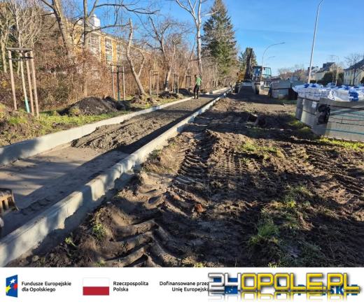 Nowa infrastruktura pieszo-rowerowa przy ul. Batalionów Chłopskich. Trwają pierwsze prace