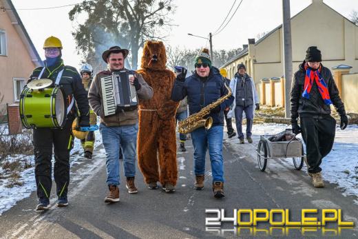 Wodzenie Niedźwiedzia w gminie Dąbrowa. Noworoczna tradycja w Niewodnikach