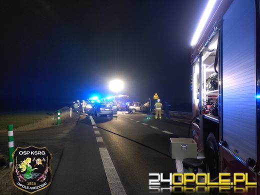 Wypadek na obwodnicy Opola. Zderzenie czterech aut, pięć osób rannych