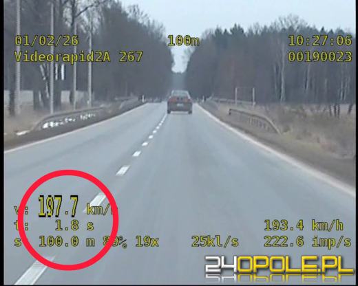 Kierowca BMW pędził 197 km/h w rejonie gminy Zawadzkie