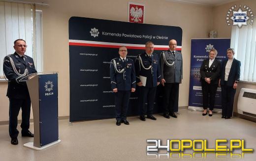 Zmiany kadrowe w Komendzie Powiatowej Policji w Oleśnie