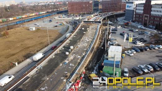 Postępy na budowie wiaduktu przy Centrum Usług Publicznych