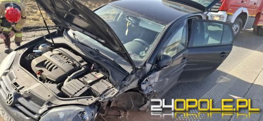 Zderzenie na DK46 pod Niemodlinem. Jedna osoba poszkodowana