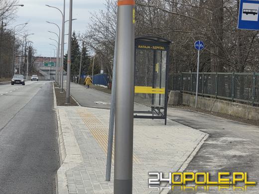 Nowa droga pieszo-rowerowa i przystanek przy Rataja