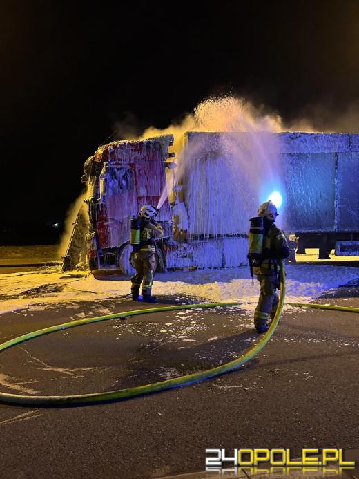 Pożar ciężarówki na MOP Góra Świętej Anny przy A4