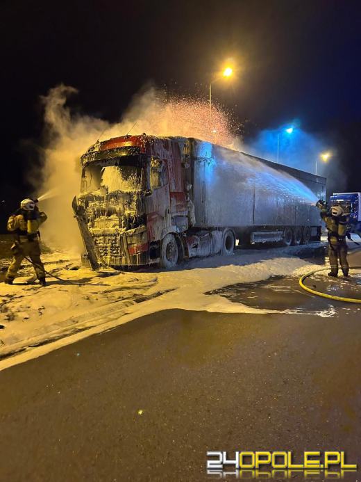 Pożar ciężarówki na MOP Góra Świętej Anny przy A4