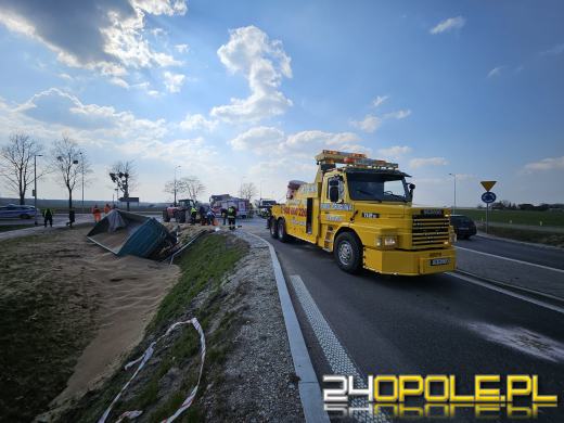 Dwa zdarzenia na DK45 na trasie Opole-Kluczbork. Utrudnienia w ruchu
