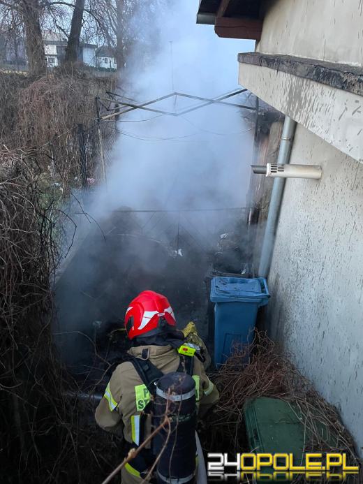 Pożar na zapleczu lokalu w Kędzierzynie-Koźlu