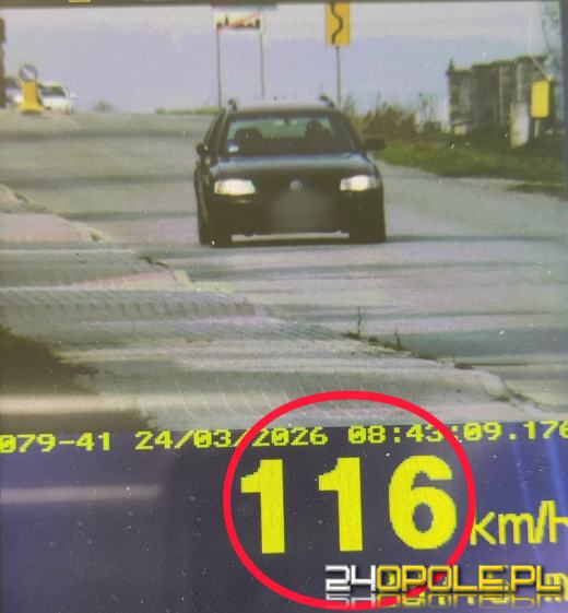 116 km/h w terenie zabudowanym. 45-latek stracił prawo jazdy