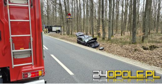 Wypadek na trasie Szumirad-Bierdzany. Jedna osoba poszkodowana