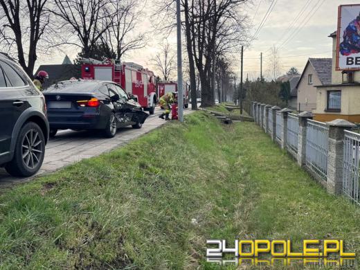 Zderzenie pojazdów na ulicy Strzeleckiej w Opolu
