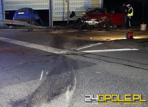 Zignorował czerwone światło. Zderzenie na obwodnicy Dobrodzienia