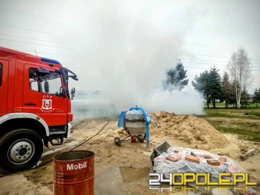 Pożar przyczepy kempingowej w Praszce