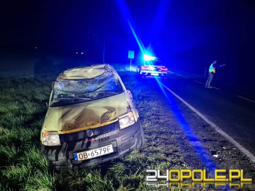 Dachowanie na DK94 w Łosiowie. 19-latka pod wpływem alkoholu