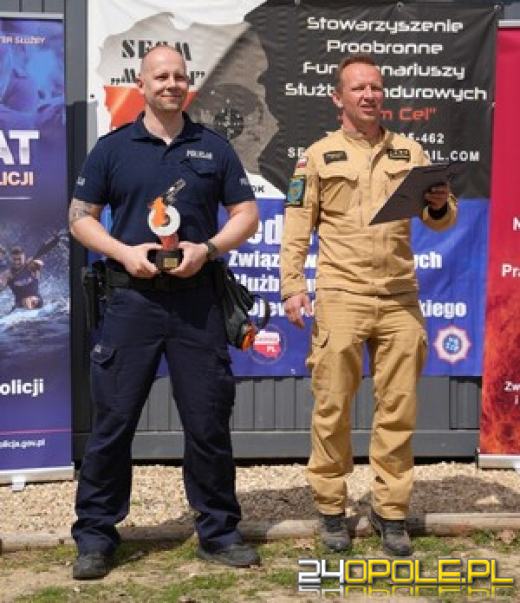 Opolscy policjanci zdobyli pierwsze miejsce w zawodach strzeleckich