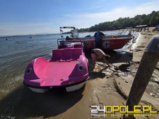 Skuter wodny uderzył w rower wodny na Jeziorze Nyskim