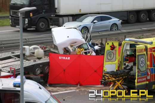 Śmiertelny wypadek na A4 pod Opolem. Autostrada w kierunku Wrocławia jest zablokowana