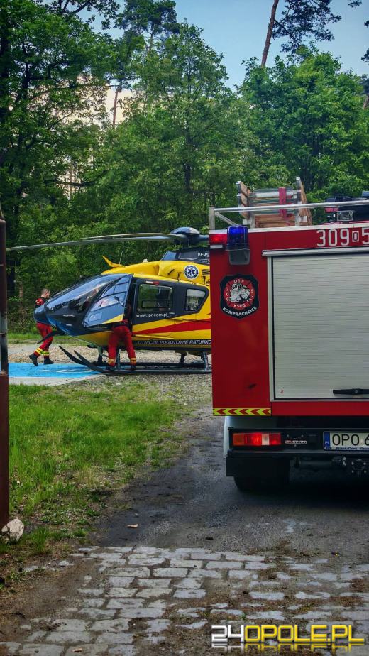 23-latka dachowała pod Opolem. Lądował śmigłowiec LPR