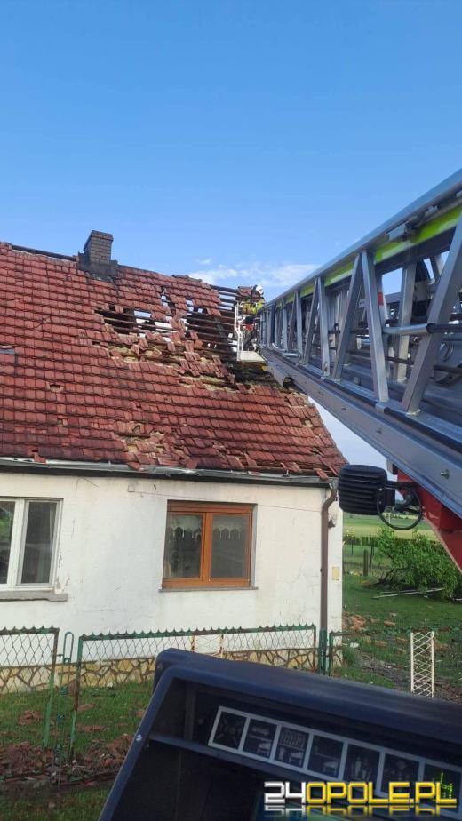 Burza zostawiła po sobie zniszczenia. Uszkodzonych 18 budynków