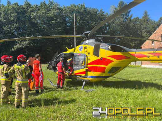 Hulajnogą uderzył w drzewo. Na miejsce wezwano śmigłowiec LPR