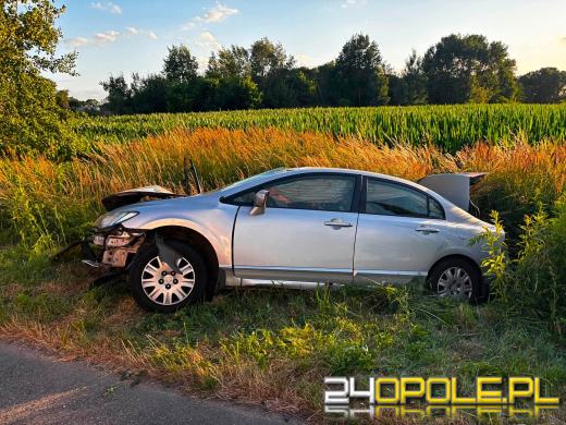 Prawie 2 promile za kierownicą. Jazdę zakończył w przydrożnym rowie