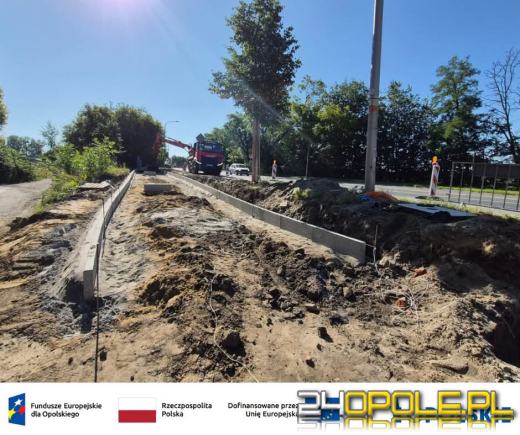 Powstaje nowa droga dla pieszych i rowerzystów wzdłuż ulicy Wrocławskiej
