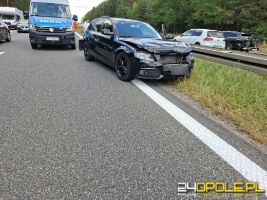 Trzy zdarzenia na A4. Dachowanie i kolizje na obu jezdniach