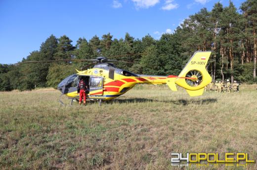 Czołowe zderzenie dwóch motocykli w Chrząszczycach. Ranni 15-latek i 26-latek