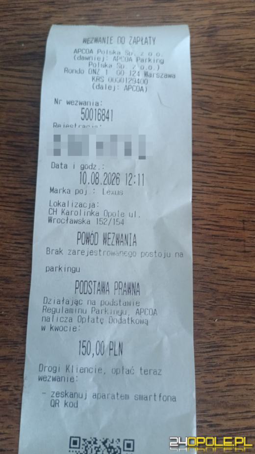 Artykuł czytelnika: Zaparkowałem i poszedłem po bilet. Czuję się oszukany