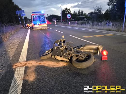 Zdarzenie z udziałem motocyklisty na DK45 w Jełowej