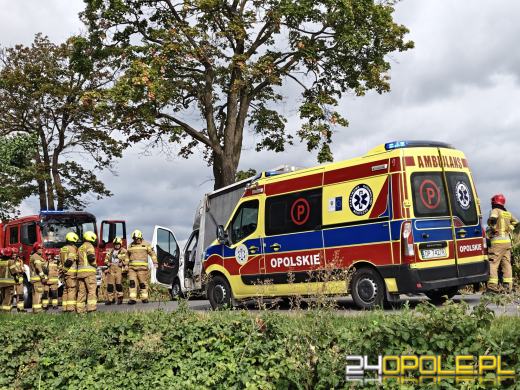 Samochód uderzył w drzewo. Droga do Turawy zamknięta