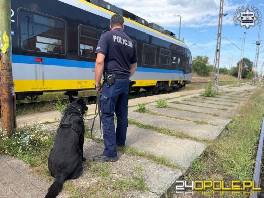 Policyjne psy ćwiczyły na kolei. Wagony, bagaże i symulacja interwencji