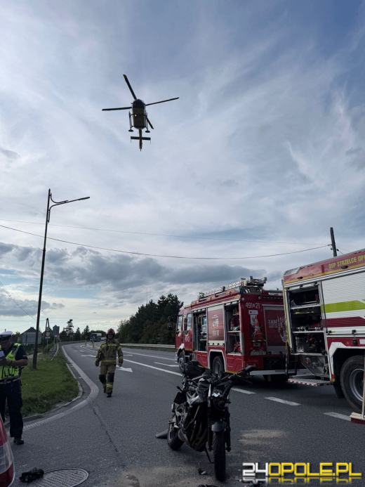 76-latek miał nie ustąpić pierwszeństwa motocykliście. Dwie osoby trafiły