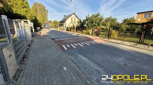 Ulica Dobisa w Opolu po przebudowie. Inwestycja za około 1,8 mln zł zakończona