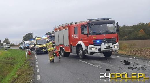 Śmiertelny wypadek na DW 385. Droga zablokowana