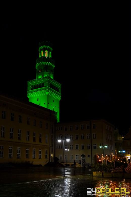 Opole rozbłysło na zielono. Wyjątkowa iluminacja w ważnym geście solidarności