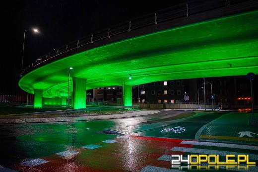 Opole rozbłysło na zielono. Wyjątkowa iluminacja w ważnym geście solidarności