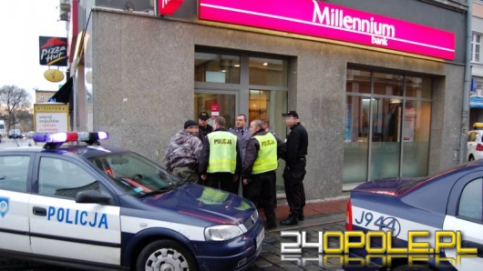 Napad na bank w centrum Opola