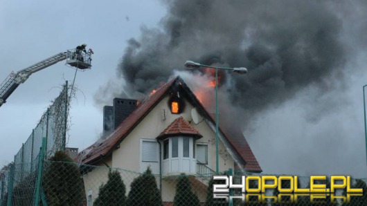Pożar domu w Suchym Borze