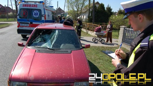 Potrącenie rowerzystki w Tarnowie Opolskim