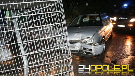 Wpadł w poślizg