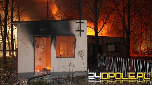 Pożar baraków w Opolu