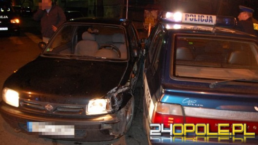 Wjechał w policję po pijaku