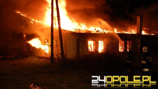 Pożar hali w Opolu